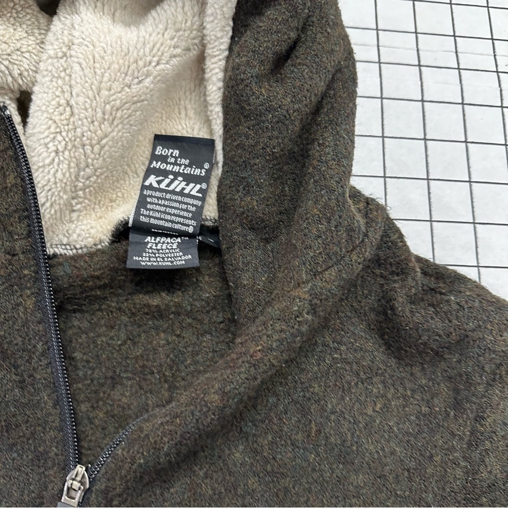Kuhl sz medium full zip Alfpaca fleece hooded sweater A2 - Picture 5 of 6